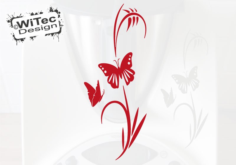 Thermomix Aufkleber Schmetterling Pflanze für Thermomix TM31 TM 31 Thermomix Aufkleber Schmetterling Pflanze für Thermomix TM31 TM 31