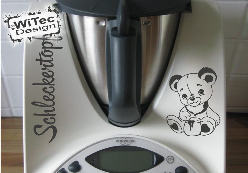Thermomix Aufkleber Teddy Schleckertopf Dekoaufkleber für Thermomix TM31 TM 31 Thermomix Aufkleber Teddy Schleckertopf Dekoaufkleber für Thermomix TM31 TM 31