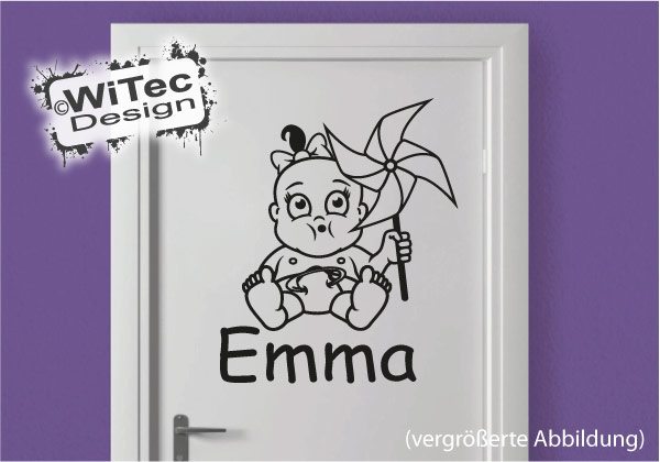 Baby Türaufkleber Kinderzimmer Mädchen