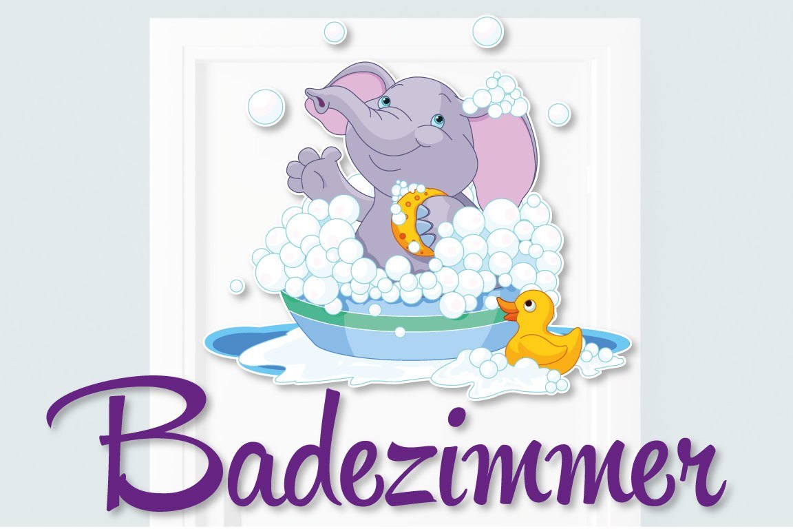 Türaufkleber Badezimmer Elefant Ente Bad Türtattoo Türaufkleber Badezimmer Elefant Ente Bad Türtattoo