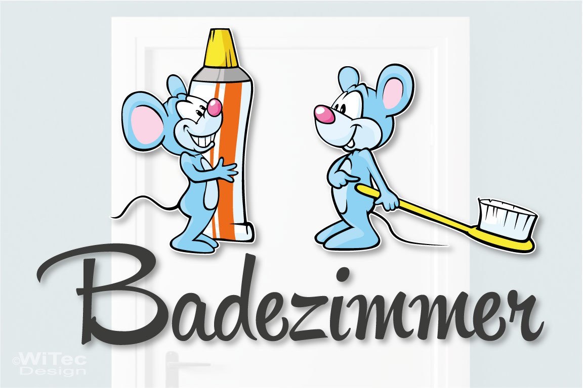 Türaufkleber Badezimmer Mäuse Zahnbürste Türtattoo Türaufkleber Badezimmer Mäuse Zahnbürste Türtattoo