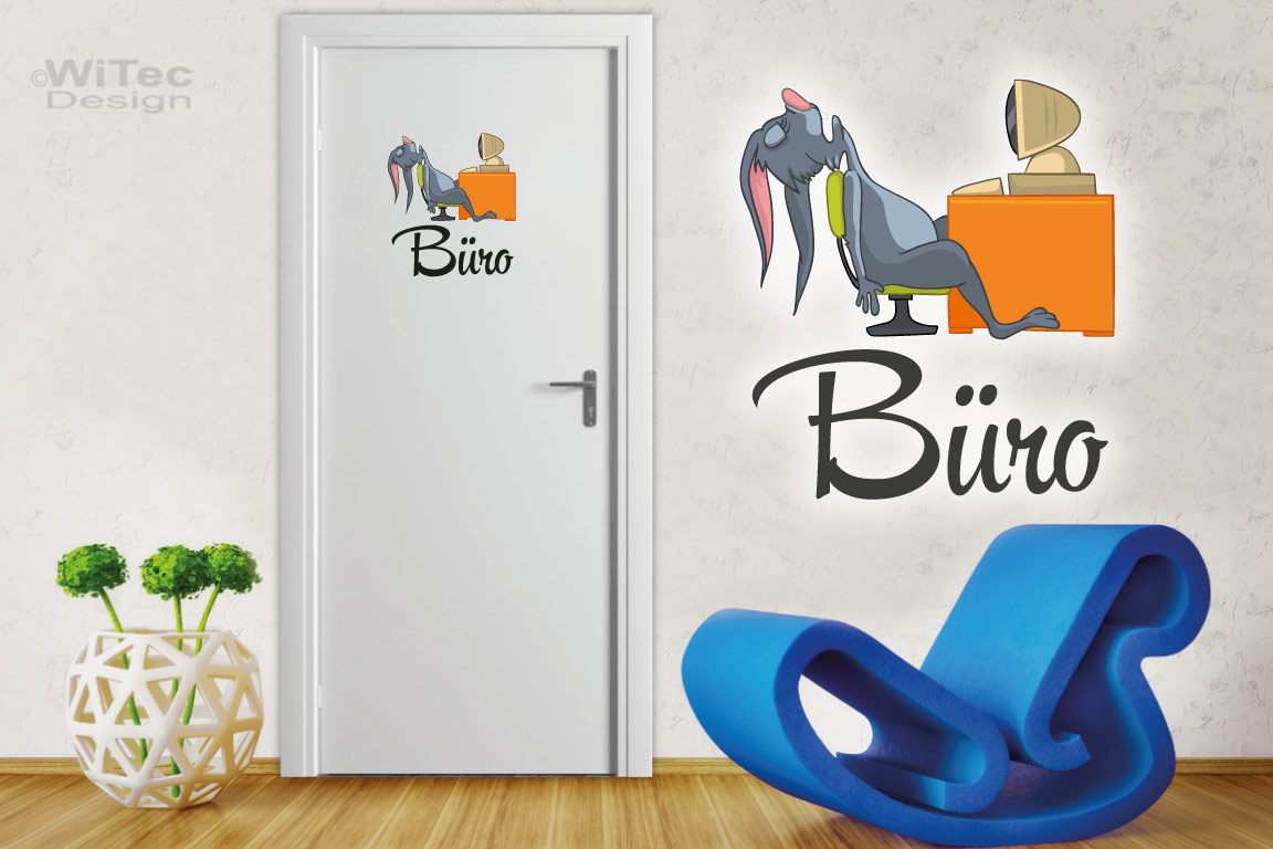 Katze Türaufkleber Büro Hase Bunny Tür Aufkleber tattoo