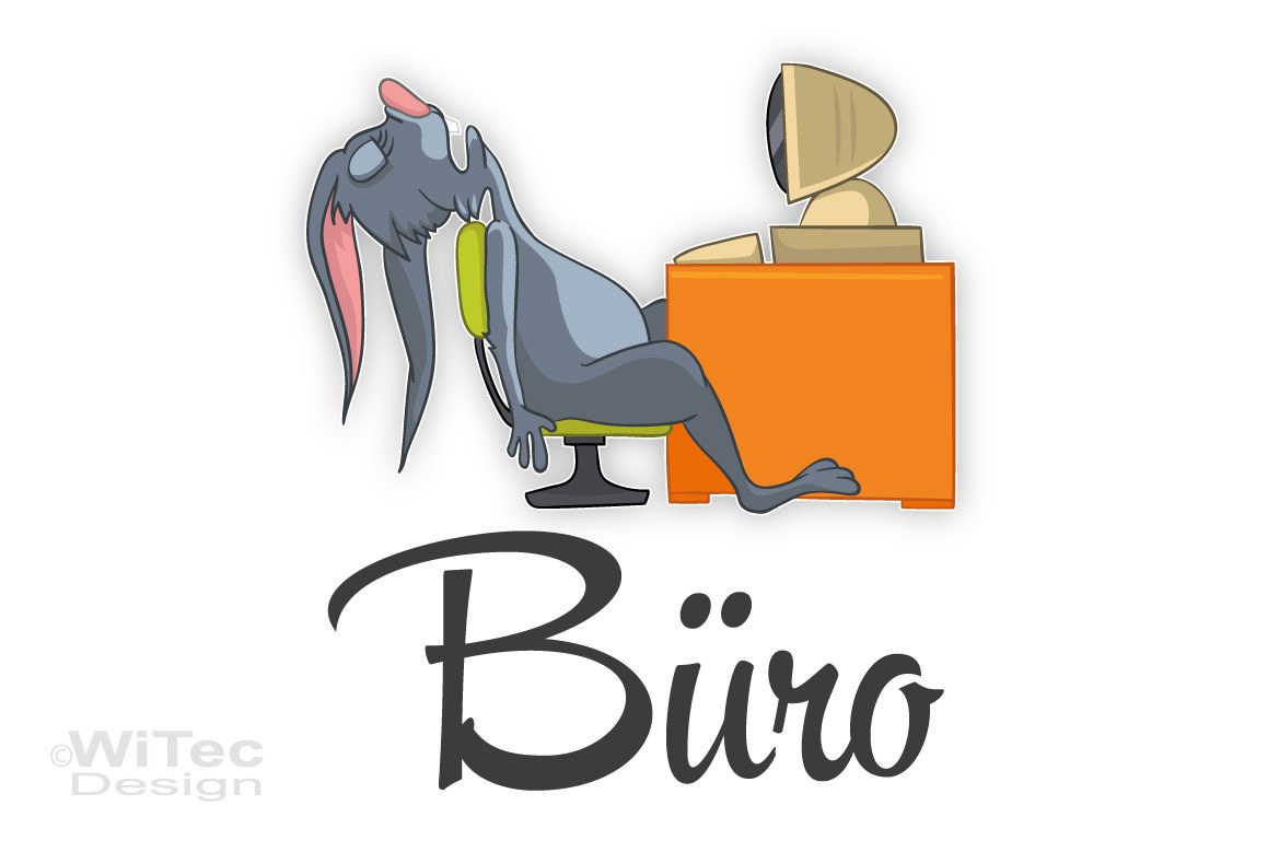 Türaufkleber Büro Hase Bunny Türtattoo