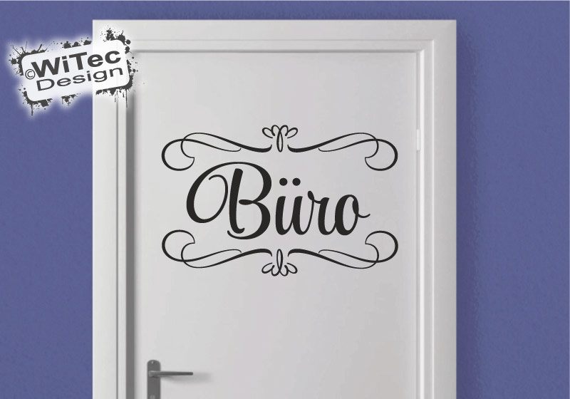 Büro Türaufkleber Gewerbe Ornament Türtattoo