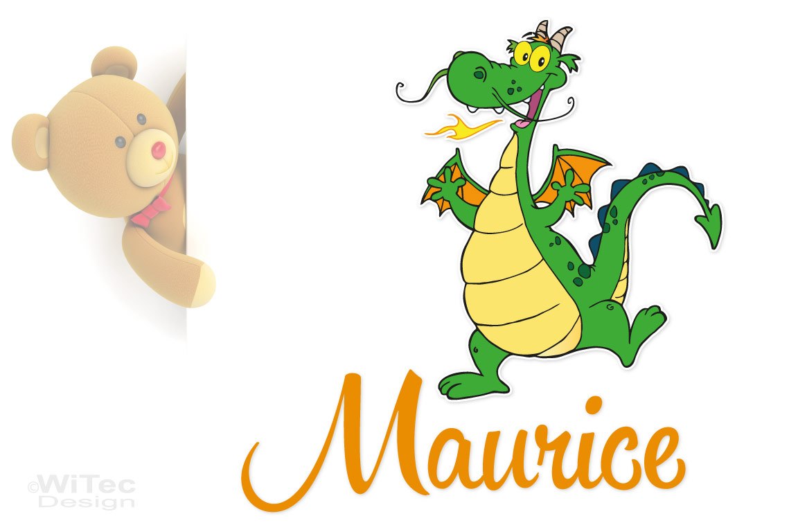 Türaufkleber Drache Wunschname Kinderzimmer Türaufkleber Drache Wunschname Kinderzimmer