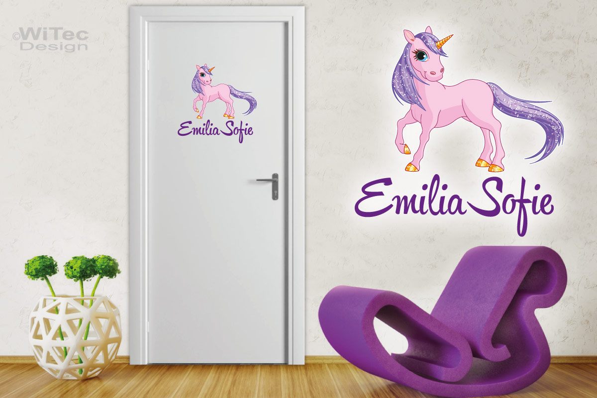 Türaufkleber Einhorn Pferd Kinderzimmer Wandattoo Pony Türaufkleber Einhorn Pferd Kinderzimmer Türtattoo Wandattoo