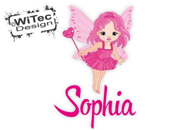 Türaufkleber Elfe Fee Schmetterling Tür Aufkleber Wandtattoo Elfe Fee Schmetterling Wunsch Name Türaufkleber