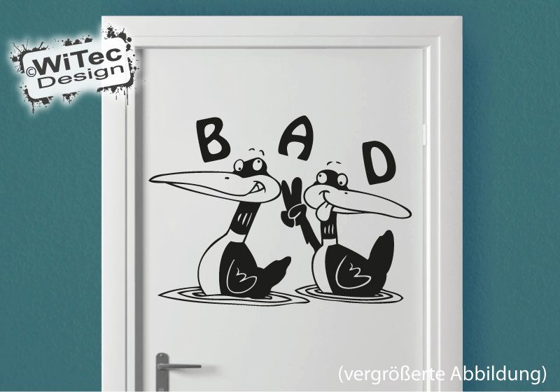 Türaufkleber Ente Badezimmer