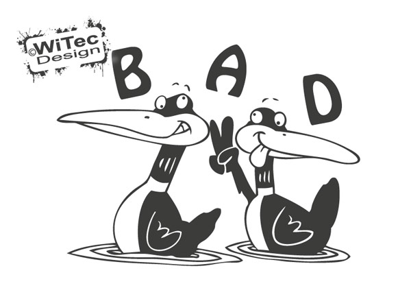 Badezimmer Türaufkleber Ente