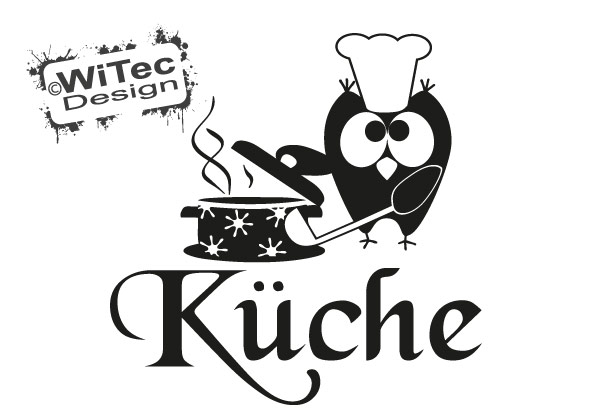 Türaufkleber Küche Eule Koch