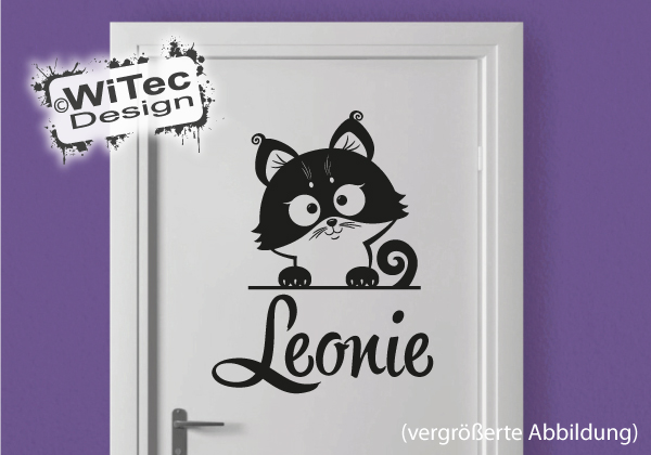 Katze Kätzchen Name Türaufkleber Tür Aufkleber Türtattoo Katze Kätzchen Türaufkleber Kinderzimmer