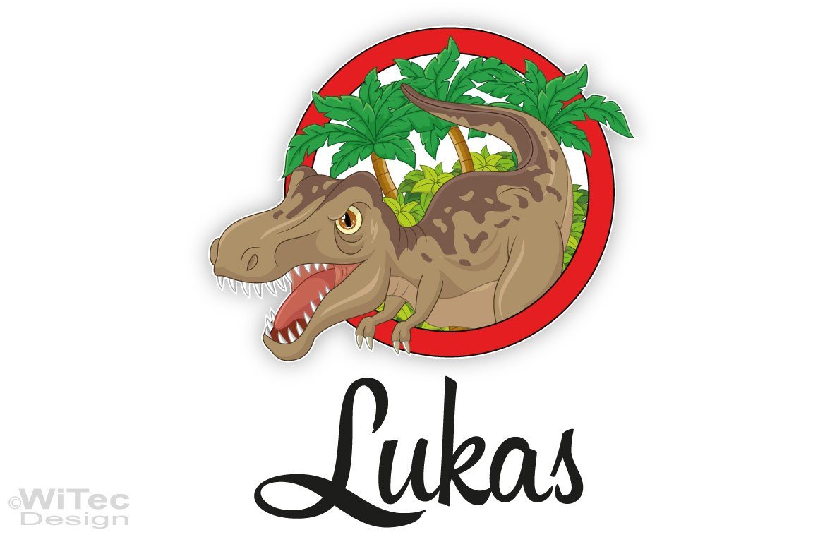 Türaufkleber Dino Dinosaurier Name Kinderzimmer Tür Aufkleber