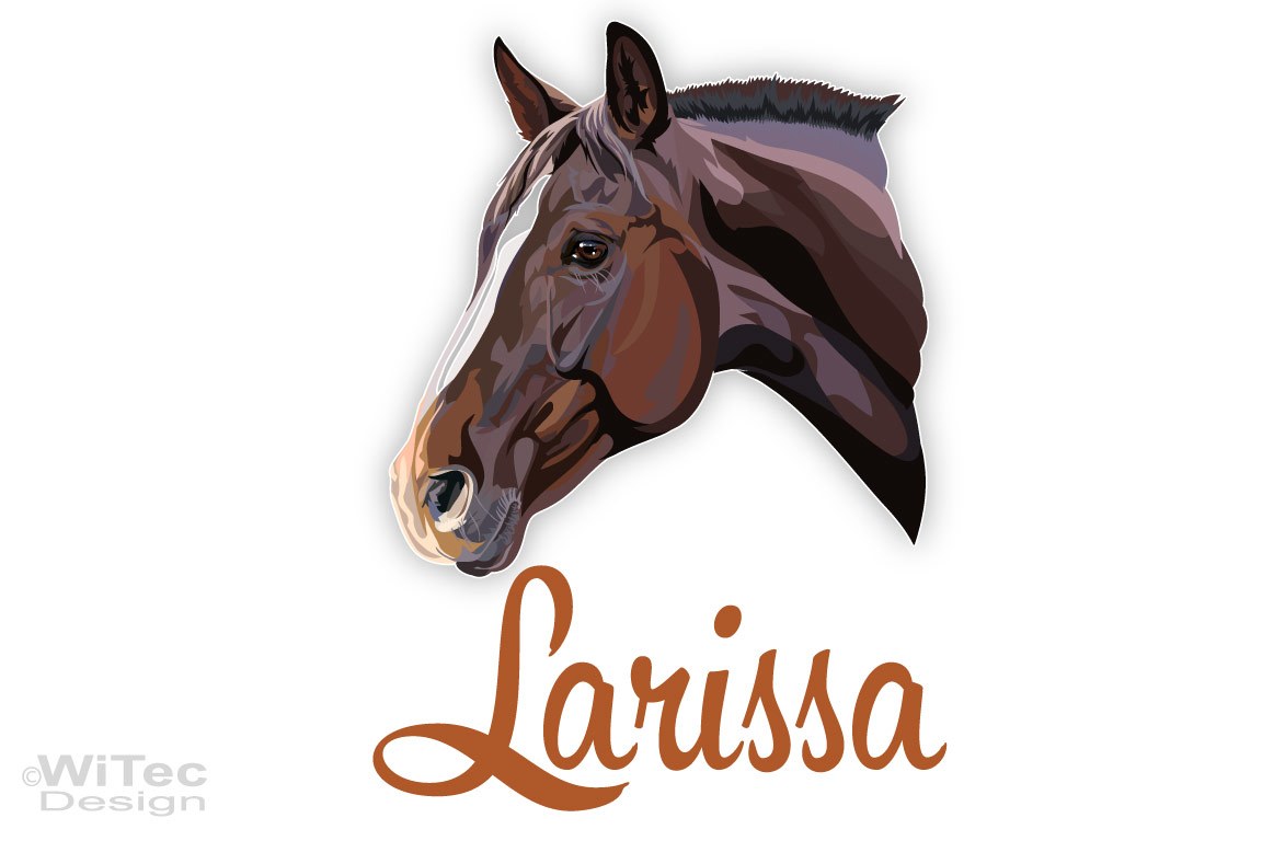 Türaufkleber Pferd Pony Name Kinderzimmer Türtattoo