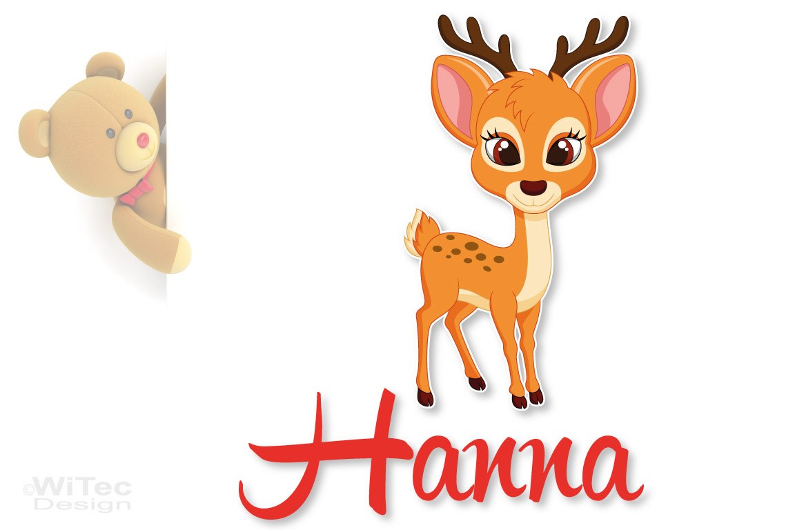 Türaufkleber Reh Hirsch Wunschname Kinderzimmer Türtattoo Türaufkleber Reh Hirsch Wunschname Kinderzimmer Türtattoo