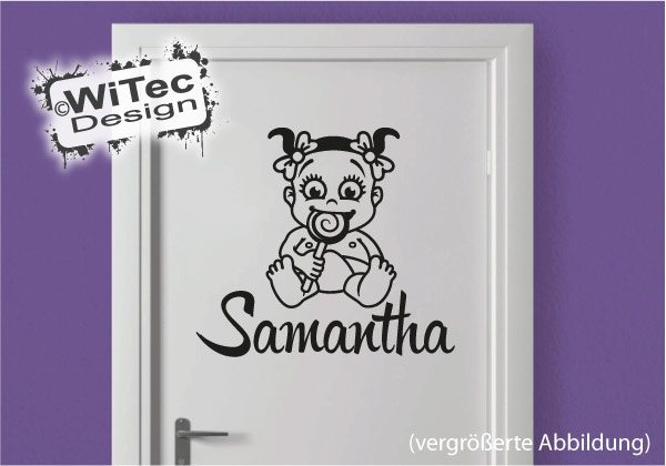 Baby Türaufkleber Kinderzimmer Mädchen