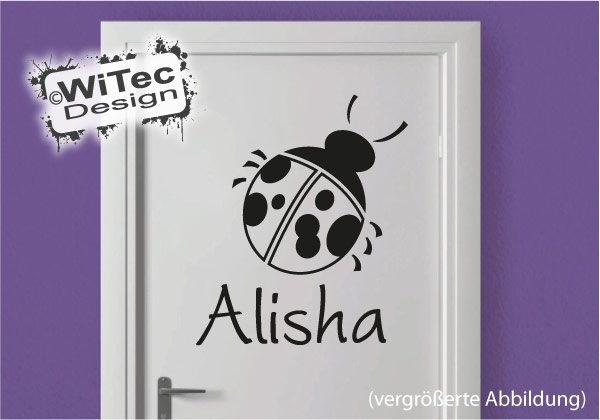 Türaufkleber Marienkäfer Name Tür Aufkleber Wandtattoo Marienkäfer Türaufkleber Kinderzimmer