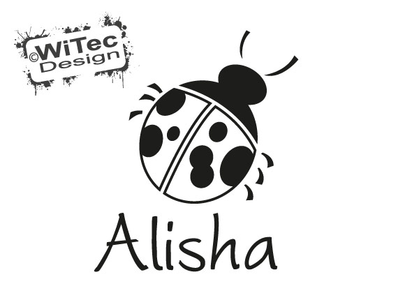 Türaufkleber Marienkäfer Name Tür Aufkleber Wandtattoo Marienkäfer Wunsch Name Türaufkleber