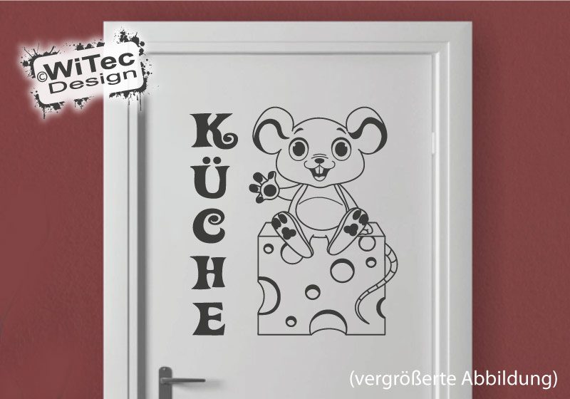 Türaufkleber Maus Käse Küche Türtattoo Küchentür