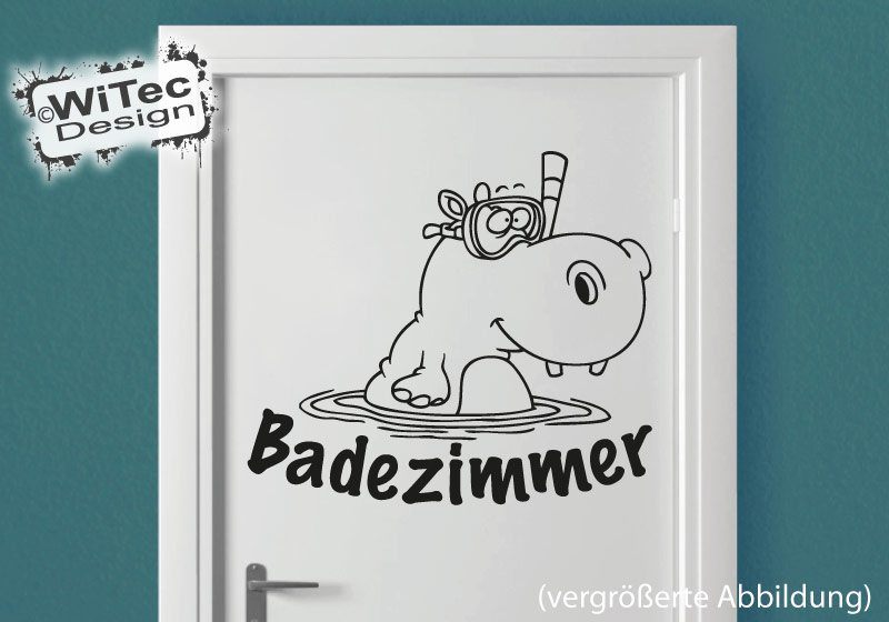Türaufkleber Badezimmer Hippo Türaufkleber Badezimmer Nilpferd Hippo