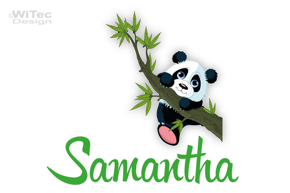 Türaufkleber Panda Wunschname Kinderzimmer Türtattoo Türaufkleber Panda Wunschname Kinderzimmer Türtattoo