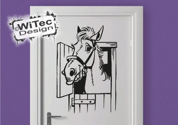 Pferd Wunsch Name Türaufkleber