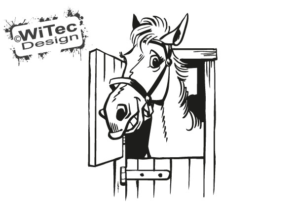 Pferd Kinderzimmer Türaufkleber