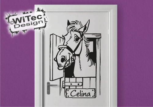 Türaufkleber Pferd Name Tür Aufkleber Wandtattoo