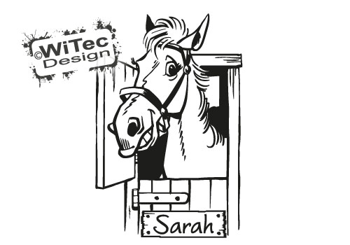 Türaufkleber Pferd Name Tür Aufkleber Wandtattoo