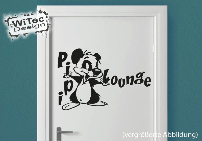 Türaufkleber Pipi Lounge Toilette Tür Aufkleber Stinktier WC Türaufkleber Pipi Lounge Stinktier
