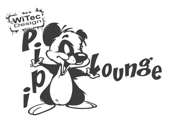 Türaufkleber Pipi Lounge Toilette Tür Aufkleber Stinktier WC Türaufkleber Pipi Lounge Stinktier