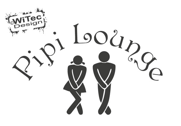 Türaufkleber Badezimmer Pipi Lounge Toilette