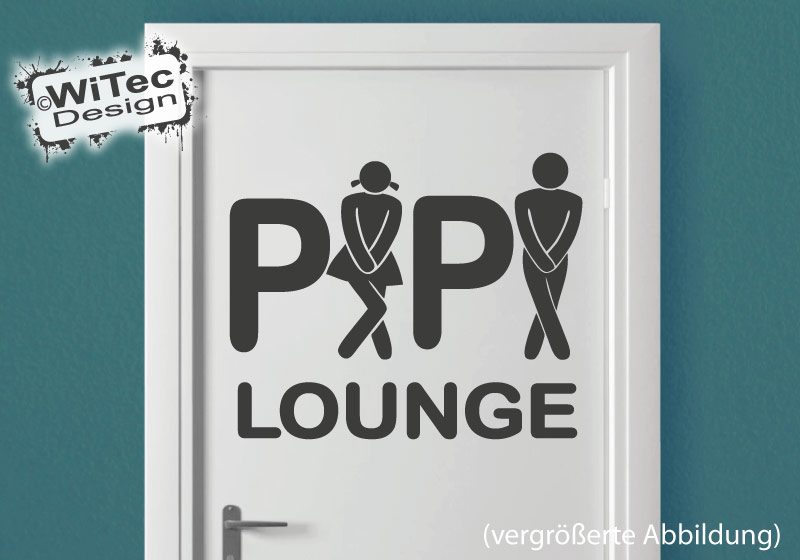 Türaufkleber Pipi Lounge WC Toilette Aufkleber