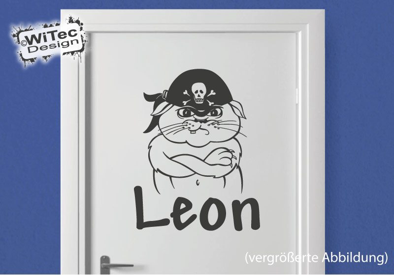 Türaufkleber Pirat Katze Name Kinderzimmer Türtattoo Türaufkleber Pirat Katze Name Kinderzimmer Türtattoo