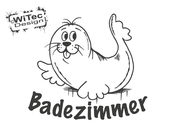 Türaufkleber Seehund Badezimmer Tür Aufkleber Türaufkleber Badezimmer Seehund Tür Aufkleber