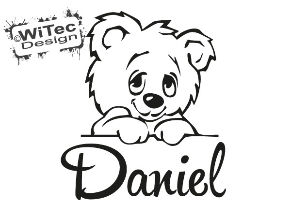 Türaufkleber Teddy Name Kinderzimmer Teddy Kinderzimmer Türaufkleber