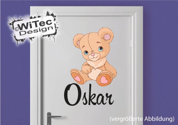 Teddy Türaufkleber Kinderzimmer