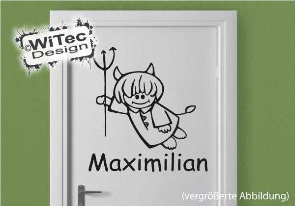 Teufel Türaufkleber Kinderzimmer