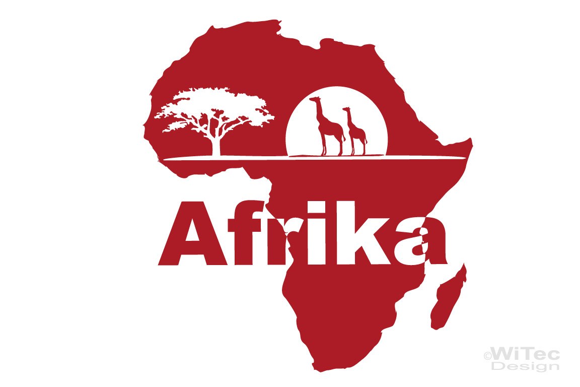 Wandtattoo Afrika Giraffe Wandaufkleber 