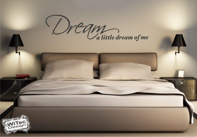 Dream a little dream Wandtattoo Traum Wandaufkleber Wandtattoo Schlafzimmer Traum Wandaufkleber