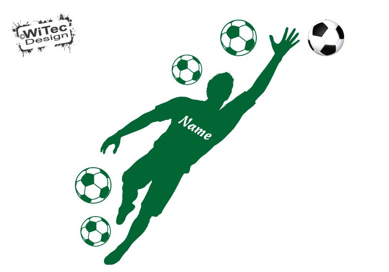 Fußballer Torwart Name Wandtattoo Fussball Wandaufkleber