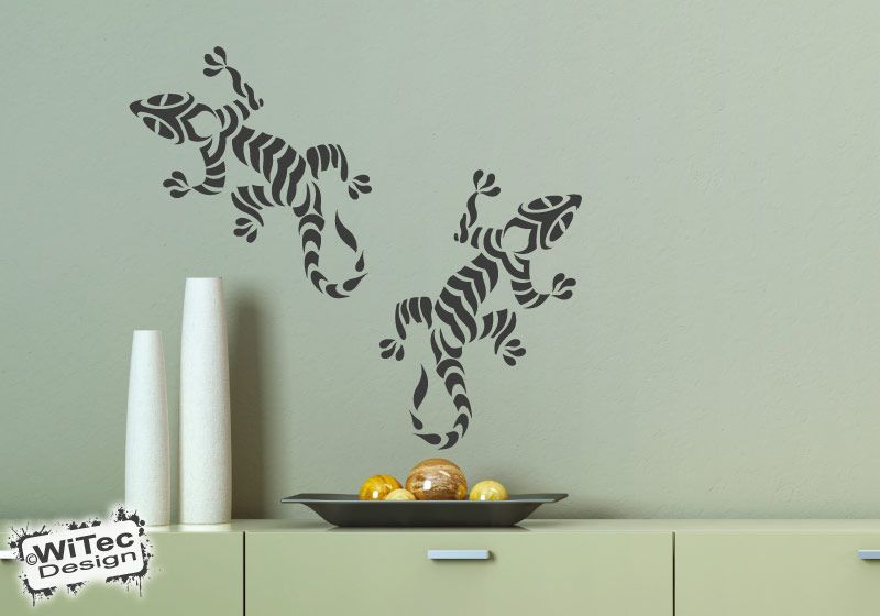 Wandtattoo Gecko Gekko Echse 2er Wandaufkleber Wandtattoo Gecko Gekko Echse 2er Wandaufkleber