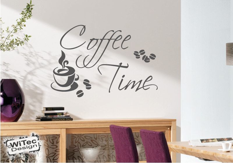 Wandtattoo Kaffee Coffee Time Wandaufkleber Küche