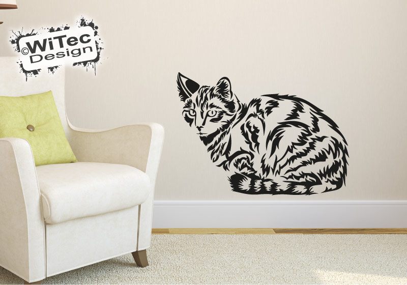 Wandtattoo Katze Tigerkatze Wandaufkleber