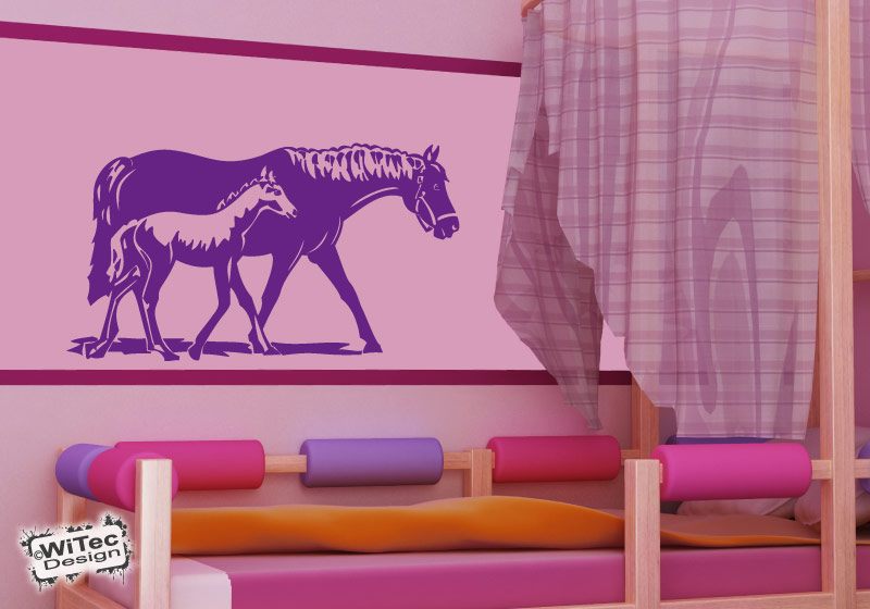 Wandtattoo Pferd Fohlen Wandaufkleber Pferde Kinderzimmer