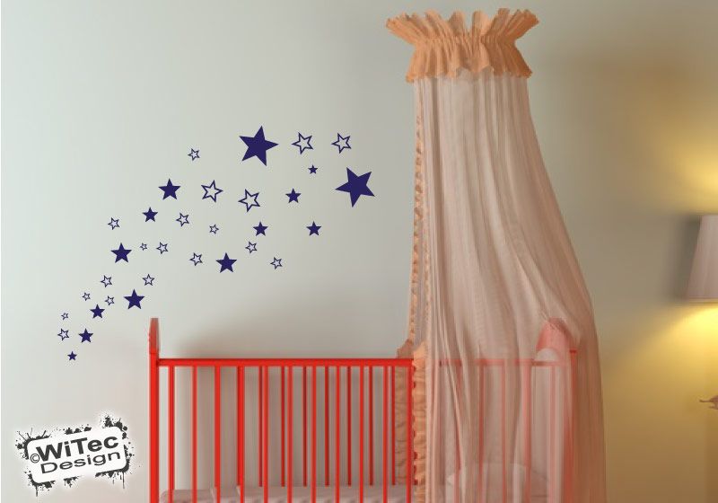 Wandtattoo Sterne Kinderzimmer Wandsticker