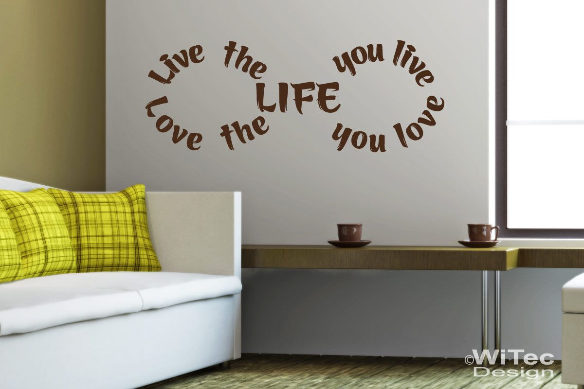Wandtattoo Love the Life Wandaufkleber Leben Liebe Wandtattoo Love the Life Liebe Leben Wandaufkleber