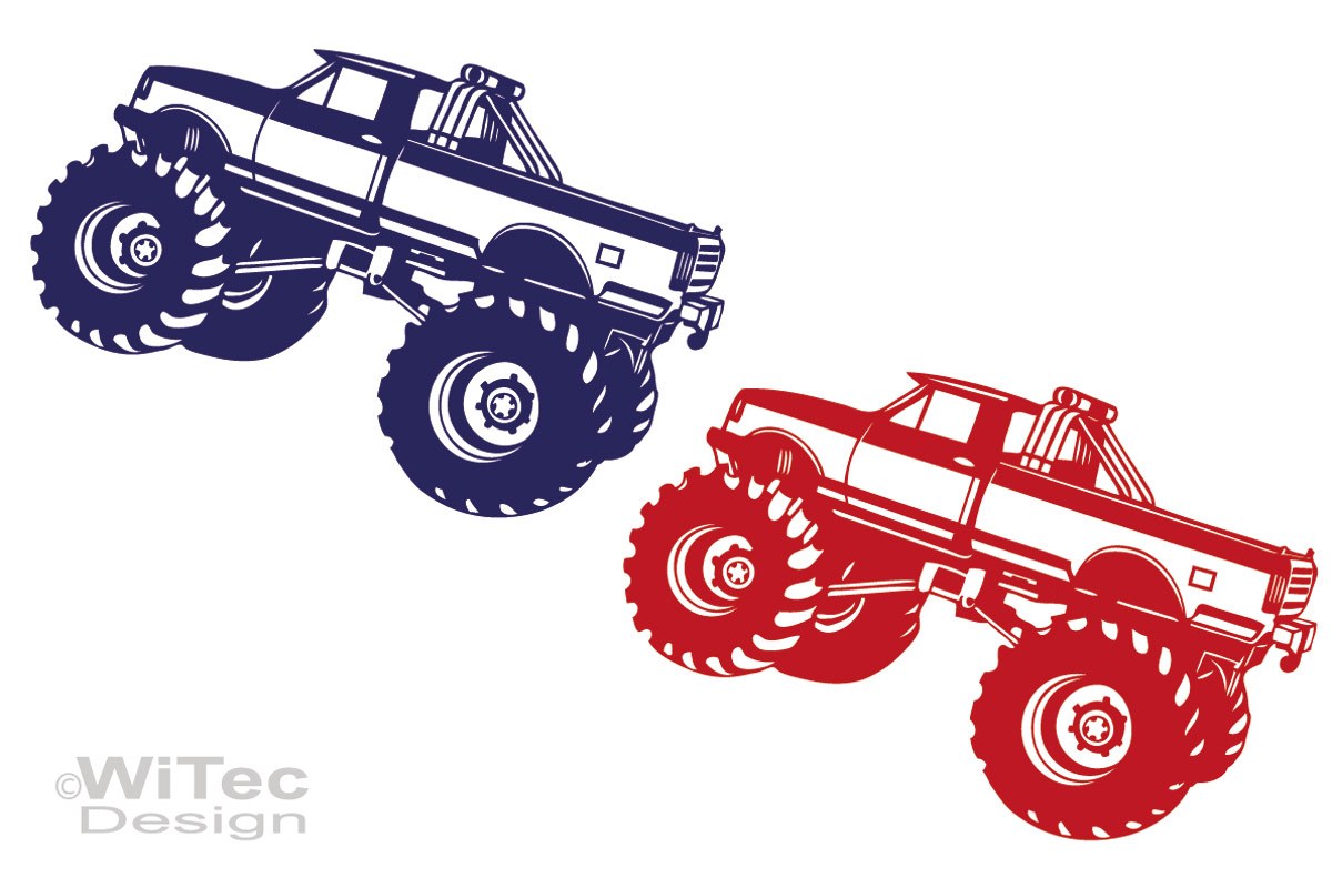 Wandtattoo Monstertruck Wandaufkleber Kinderzimmer Truck