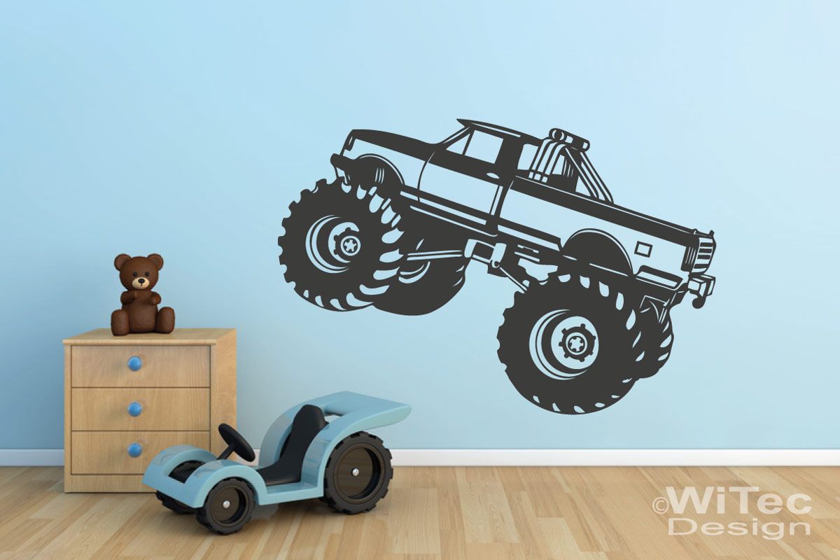 Wandtattoo Monstertruck Wandaufkleber Truck Kinderzimmer