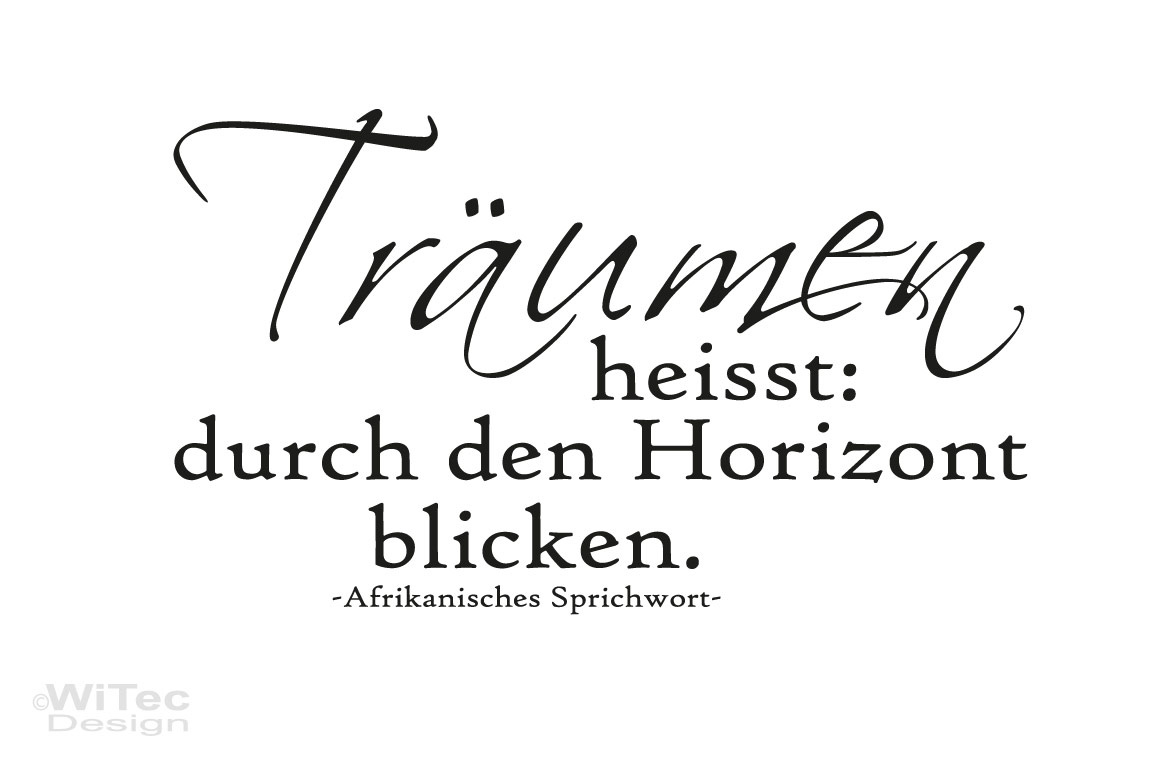 Wandaufkleber TRÄUMEN Wandtattoo Sprichwort