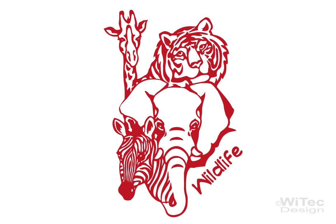 Wandtattoo Afrika Wildlife Wandaufkleber  